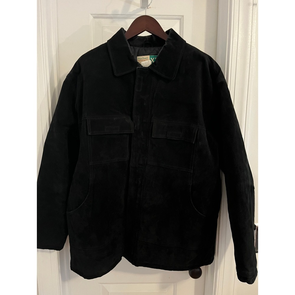 WearGuard Black Leather Work Chore Jacket
